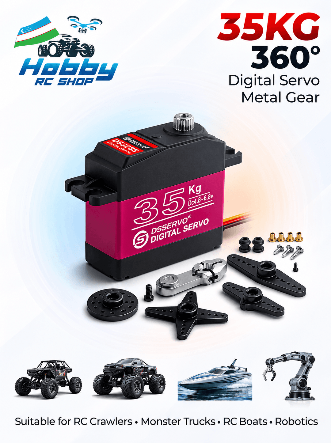 DSservo DS3235 servo, 35 kg·sm (DS3235 35kg Servo)