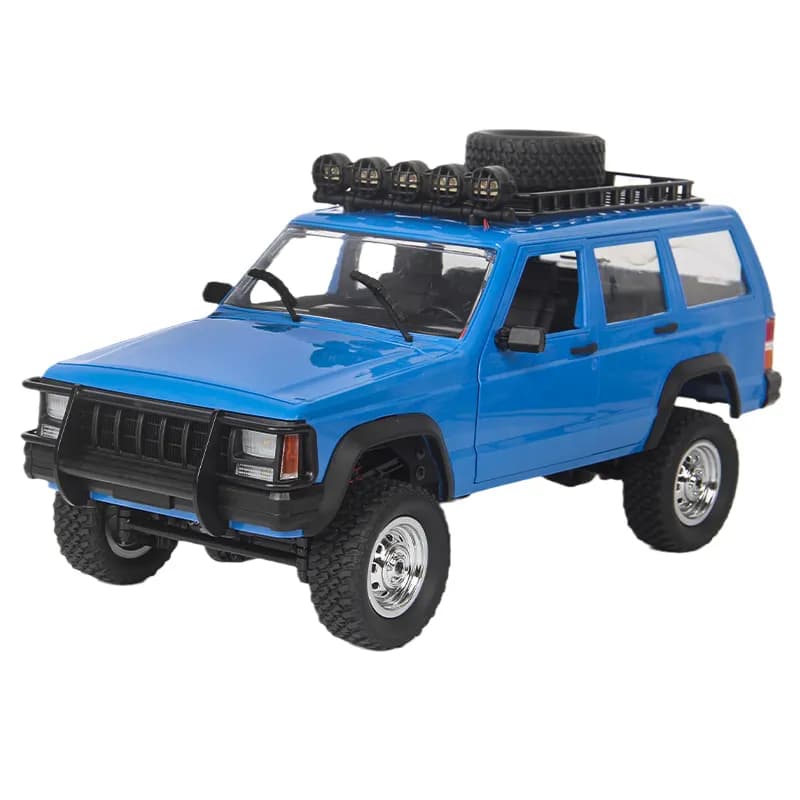 MN78 — 1:12 Jeep Cherokee RC Krouler (4WD, metall shassi, chiroqli)