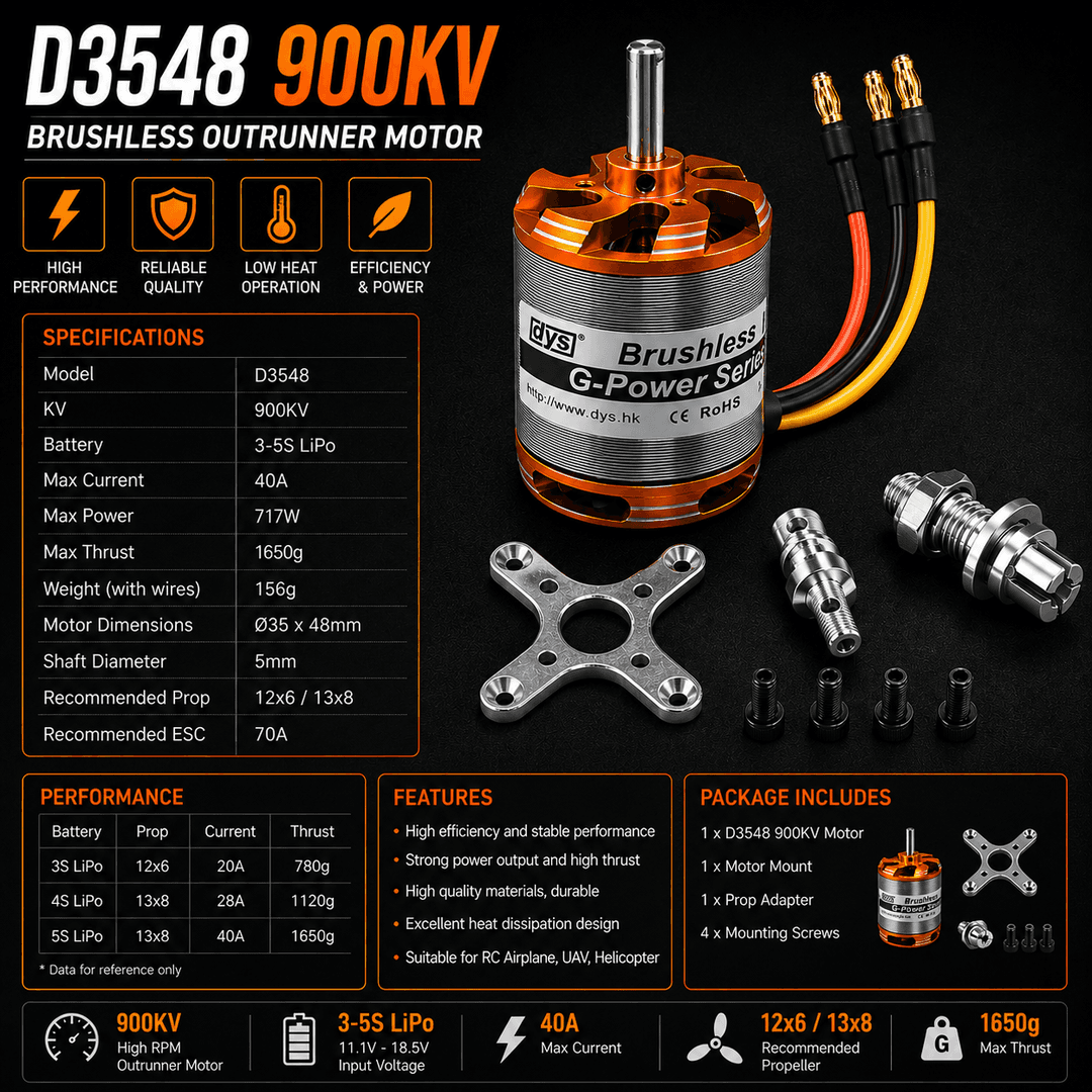 D3548 900KV brushless motor (D3548 900KV Motor)