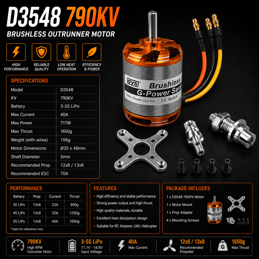 D3548 790KV brushless motor (D3548 790KV Motor)