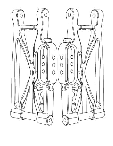 MJX 10208 Orqa pastki richag (Rear Lower Arm)