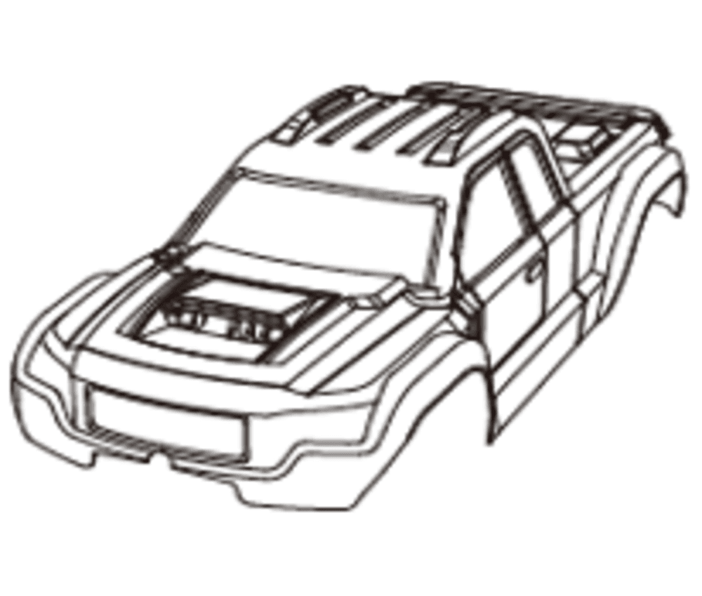 Korpus, qora (Black Car Shell)