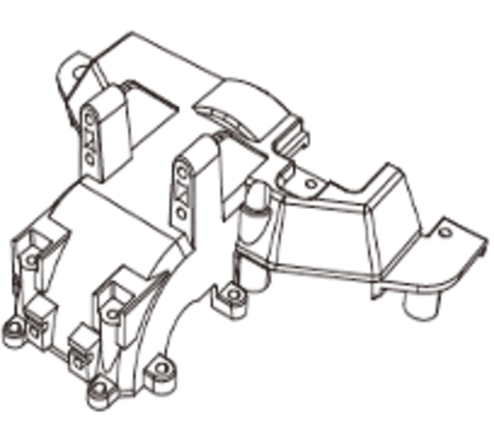 MJX 10208 Orqa reduktor qopqog‘i (Rear Gear Cover)