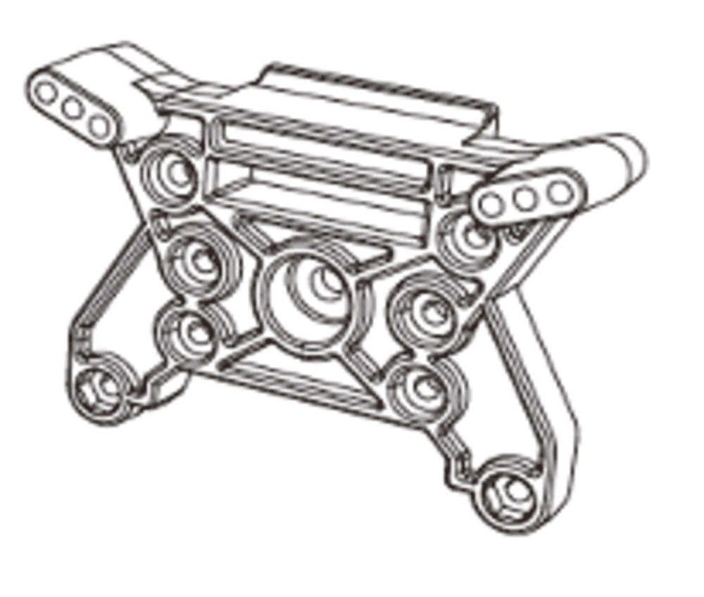 MJX 10208 Old podveska ramkasi (Front Suspension Frame)