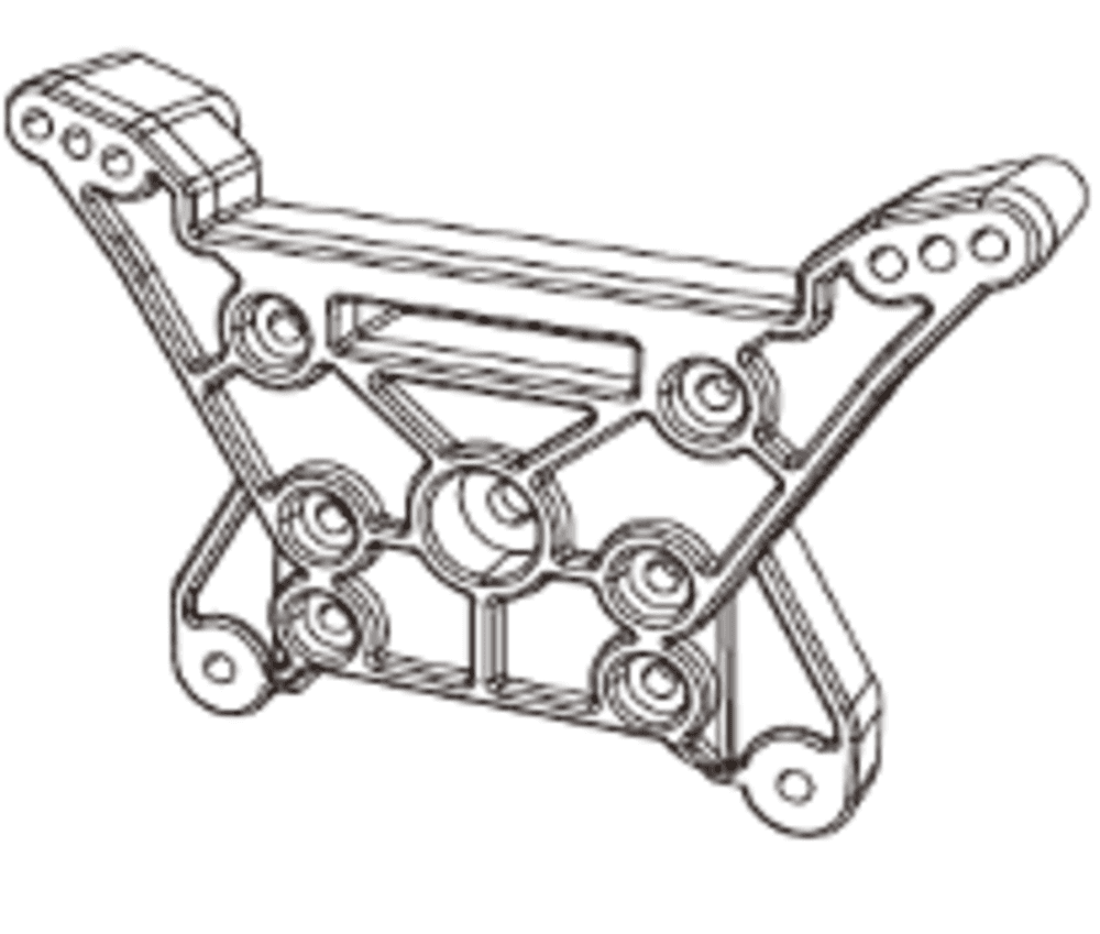 MJX 10208 Orqa podveska ramkasi (Rear Suspension Frame)