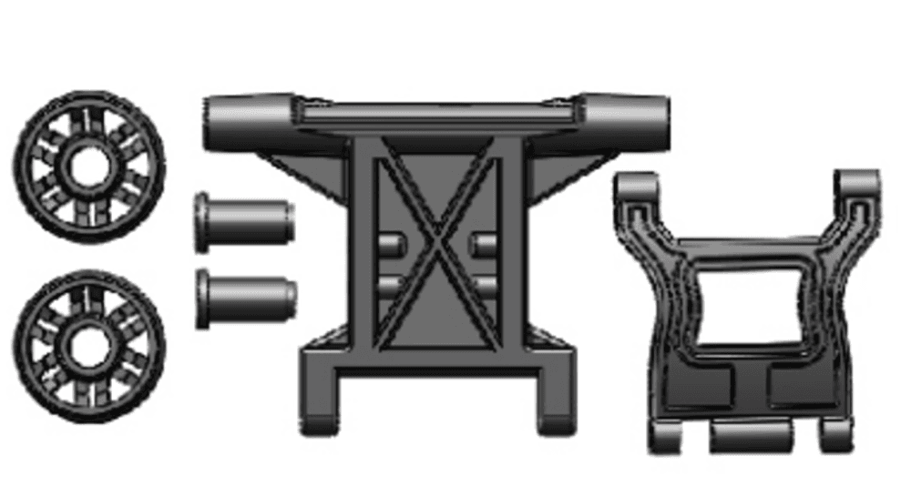 HNR MARS-X Wheelie-bar to‘plami: g‘ildirak, ramka, tirgak, vtulka (Head Up Wheel Set)