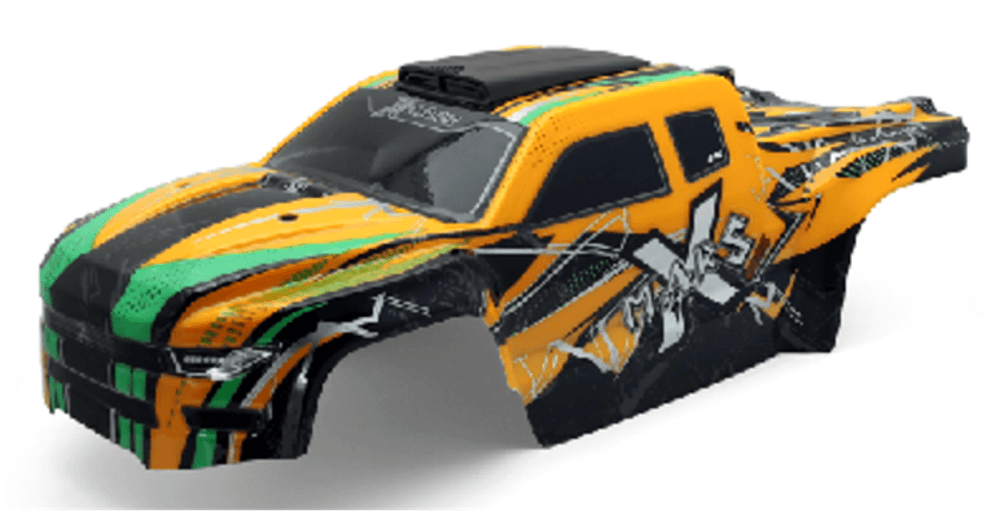 Korpus, sariq va stikerlar (Yellow Car Shell + Sticker)