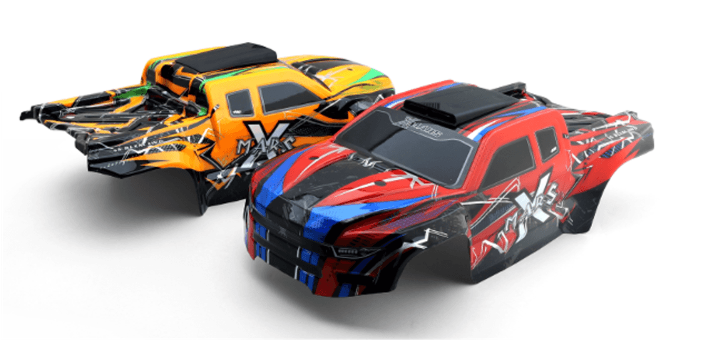 Korpus, qizil va stikerlar (Red Car Shell + Sticker)