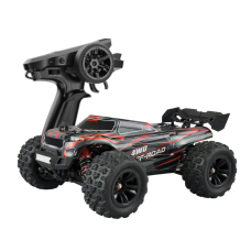 HYPER GO MJX 16210 RC Truggy – 1/16, 4WD, Brushless, 3S Quvvat, 60+ KM/soat (37 MPH) Yuqori Tezlik, Mustahkam Metall Kardan va Yogʻli Amortizatorlar.