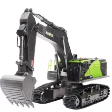 Huina 1593 RC Ekskavator – 1/14, 2025 Model, To‘liq Metall, 2.4GHz, Qurilish Texnikasi